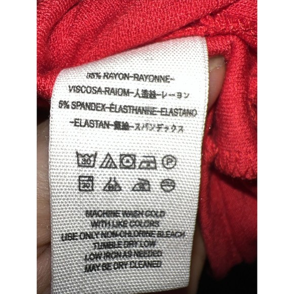 Free People Last Time Red Surplice Bell Sleeve Crop Top Size Large New With Tags - Picture 5 of 6